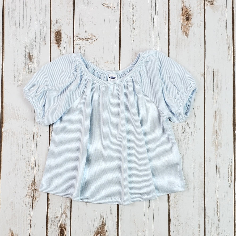 Baby Girls Stretchy Striped Top, Size 18-24 Mo